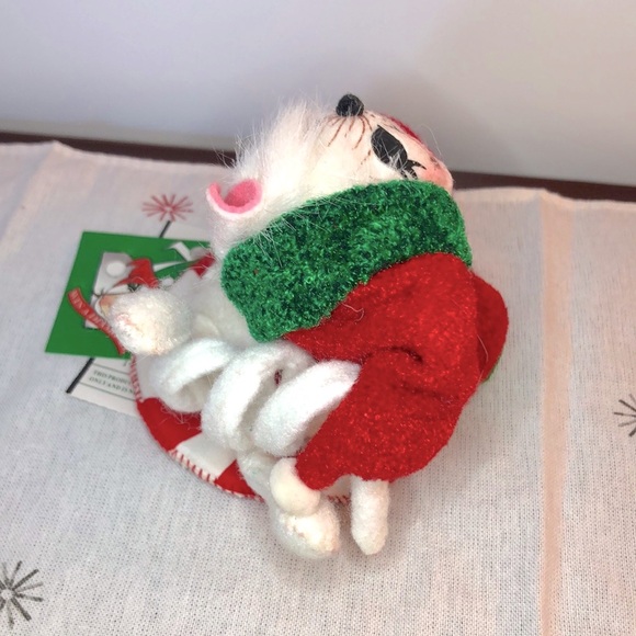 Vintage Annalee White Christmas Mouse Figure Doll - Picture 5 of 8